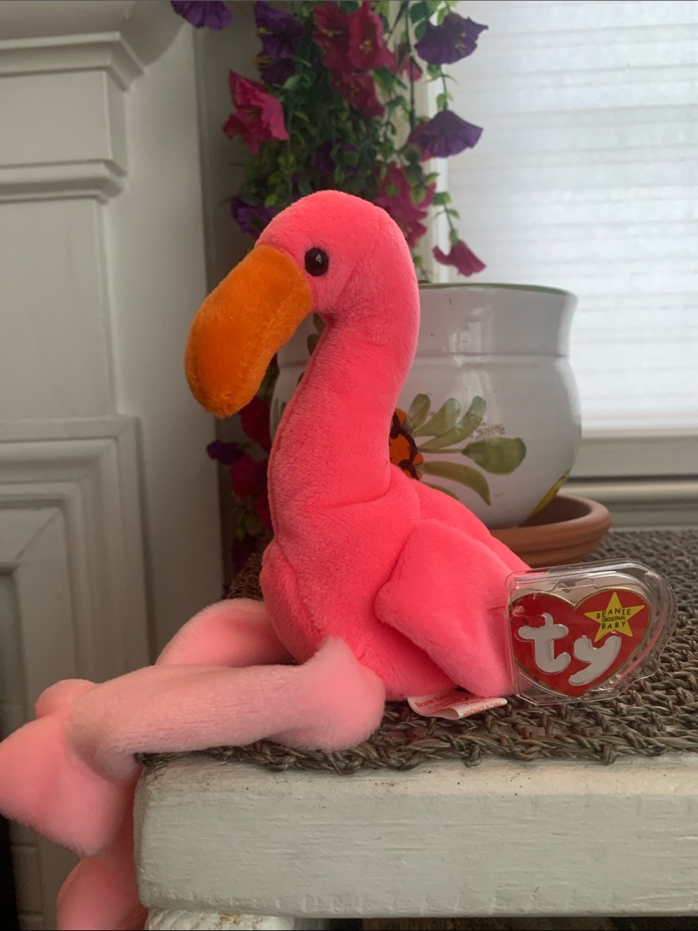 Ty 1995 “Pinky” Pink Flamingo Plush Beanie Baby